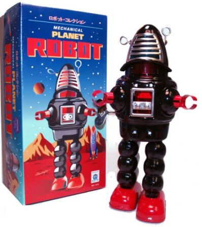 amsterdam-retro-blik-speelgoed-Mechanical Planet Robot met wind-up functie