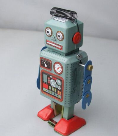 amsterdam-retro-speelgoed-blik-winkel-Robot MS 294 met wind-up functie
