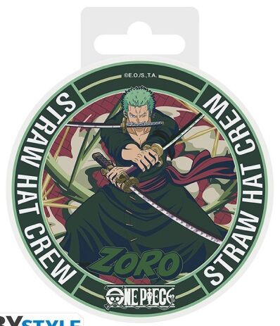 One Piece onderzetter / coaster van keramiek Zoro @spaceoddityamsterdam
