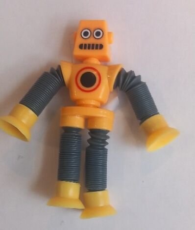 Robotje geel met zuignapje