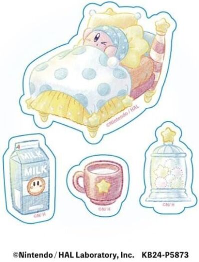 Kirby Happy Morning Die-cut mini stickers set 1 Good morning