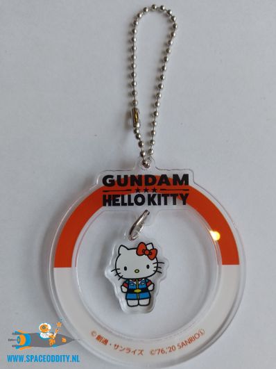 Gundam x Hello KItty keychain