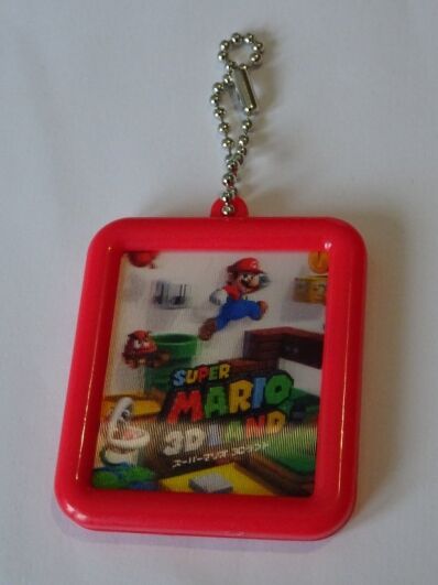 Super Mario 3D Land sleutelhanger nummer 1 rode rand