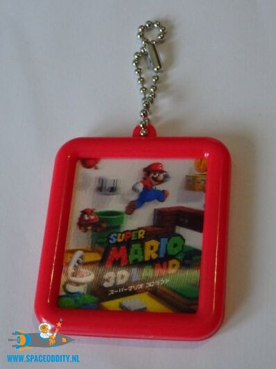 Super Mario 3D Land sleutelhanger nummer 1 rode rand