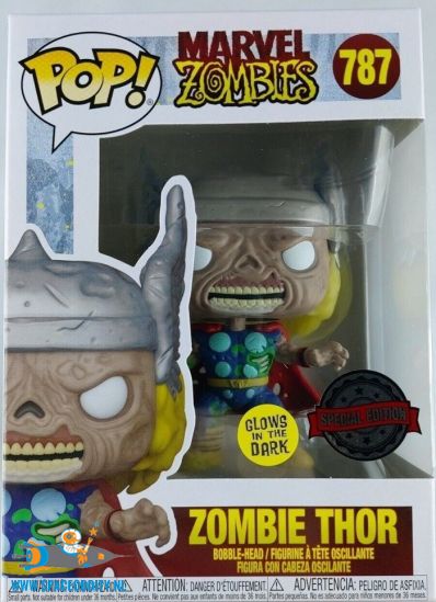 amsterdam-funko-toy-store-amsterdam-Pop! Marvel Zombies vinyl bobble-head Zombie Thor (787) glows in the dark