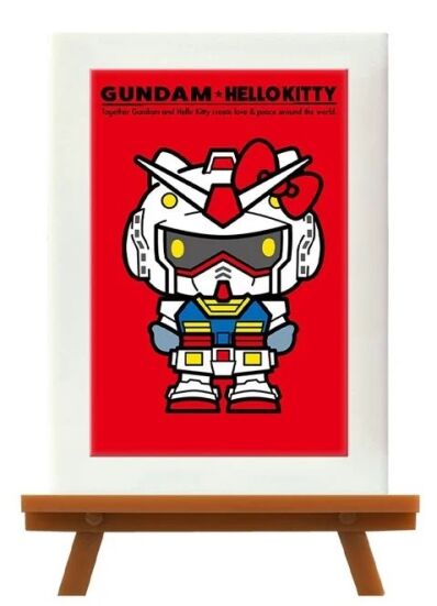 Gundam x Hello Kitty trading mini art frame RX-78-2