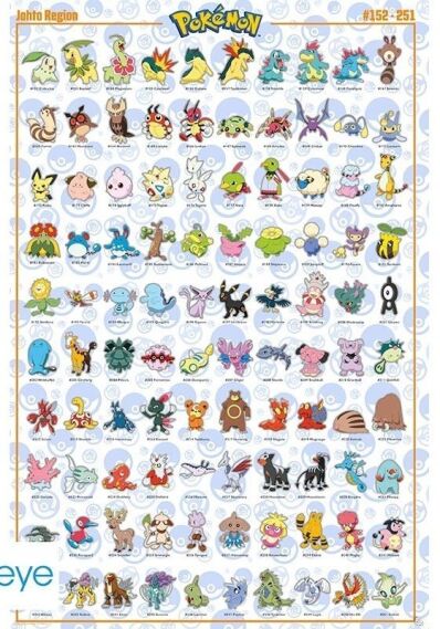 Pokemon poster Johto region