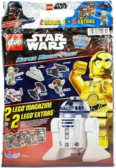 Star Wars Lego blind bag met 2 magazines en 2 Lego extra's (R2-D2 en C-3PO cover)