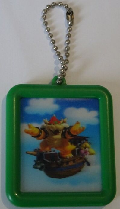 Super Mario 3D Land sleutelhanger nummer 2 donkergroene rand