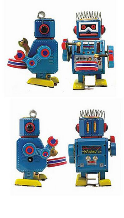 amsterdam-retro-winkel-blik-Robot MS 408 drummer met wind-up functie