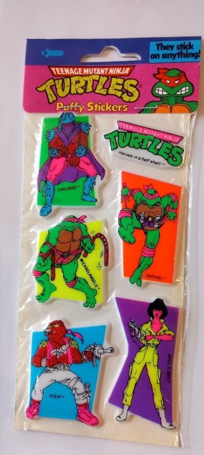 amsterdam-vintage toys-te koop-merch-retro-TMNT vintage puffy stickers Bebop